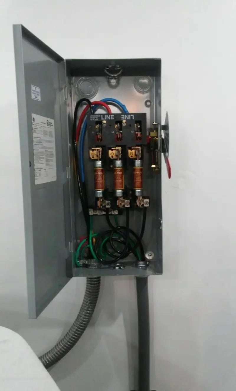 Three-phase disconnect switch installed for Electrical Wiring & Rewiring in Brentwood